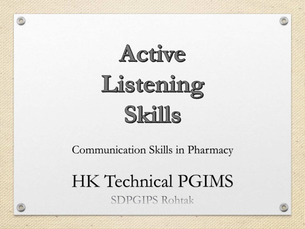 Active Listening Skills