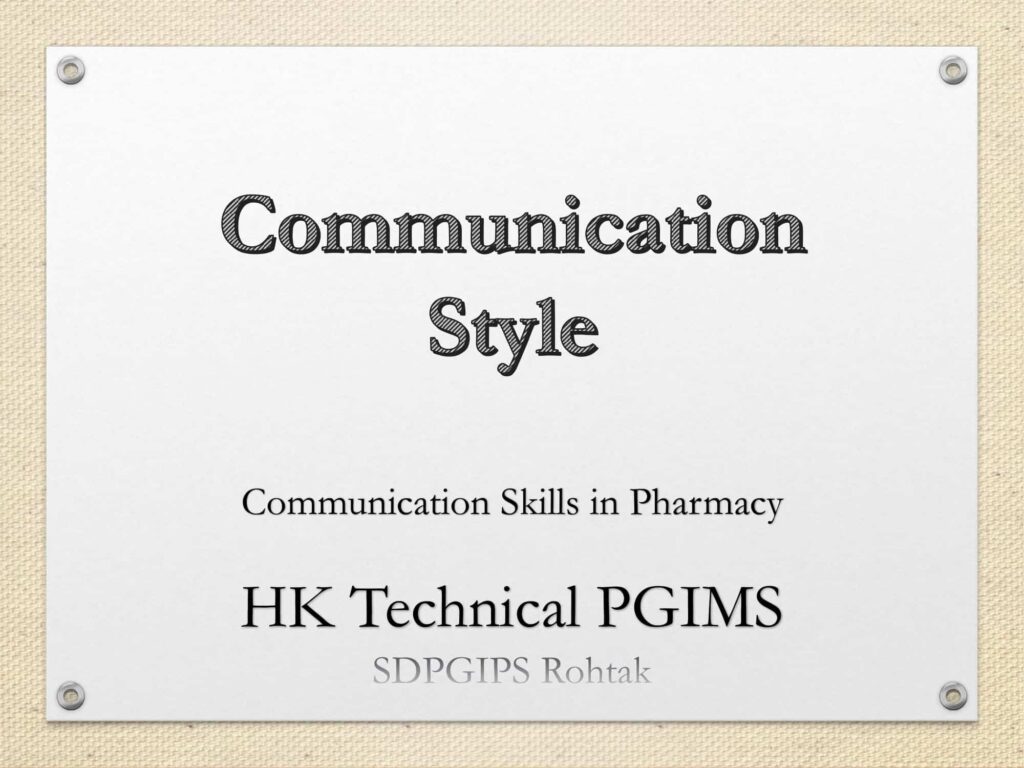 Communication Style