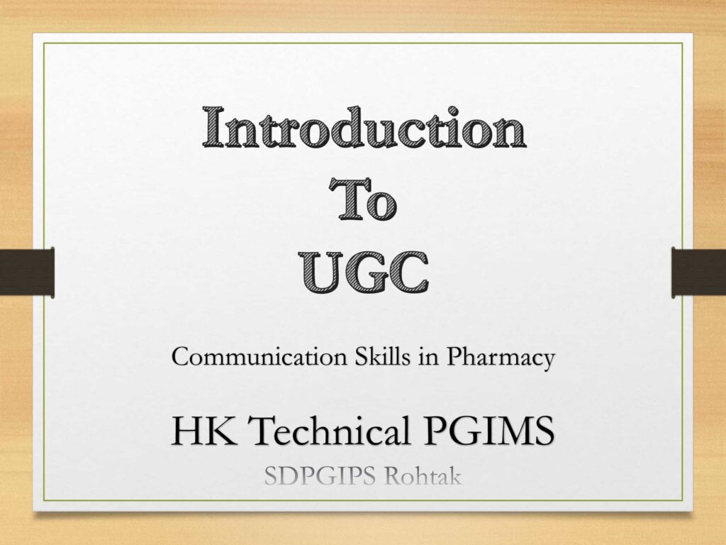Introduction to UGC